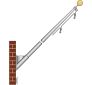 10' Standard Commercial Outrigger Wall Mounted Flagpole